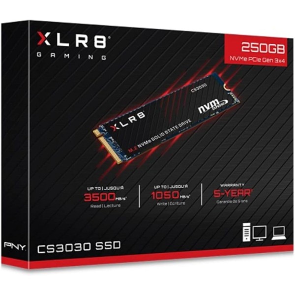 PNY XLR8 CS3030 M.2 NVMe 250GB SSD Interne